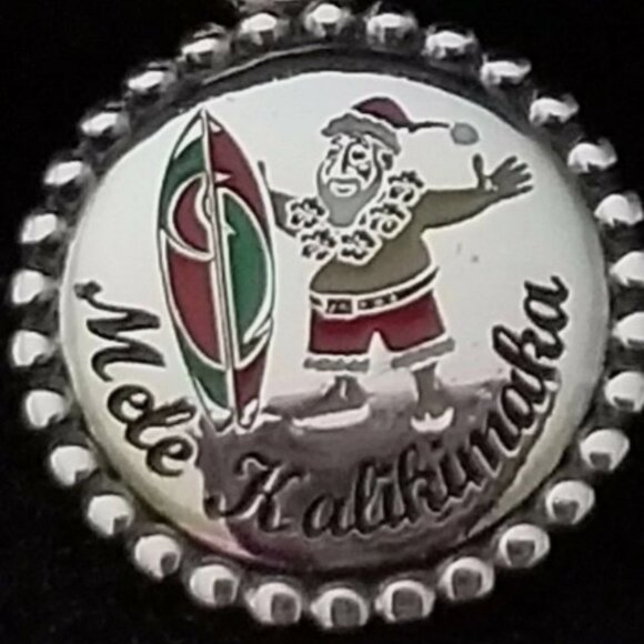 PANDORA Sterling Silver Hawaii Exclusive Santa Surf MELE KALIKIMAKA Merry Xmas - - Picture 2 of 9